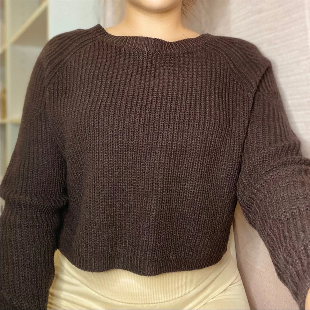 Cropped Knit Sweater